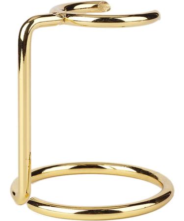 ZJchao Stainless Steel Shaving Brush Holder - Dual Brush Stand for Home & Travel - Elegant Gold Design - Buy Online on GoSupps.com
