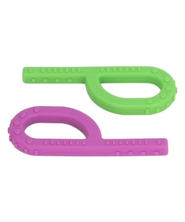 Silicone P Shape Teething Stick 2-Pack - Sensory Chewing Toy for Babies - Bright Color Soft Toy for Home and Travel (Type B) - Buy Online on GoSupps.com
