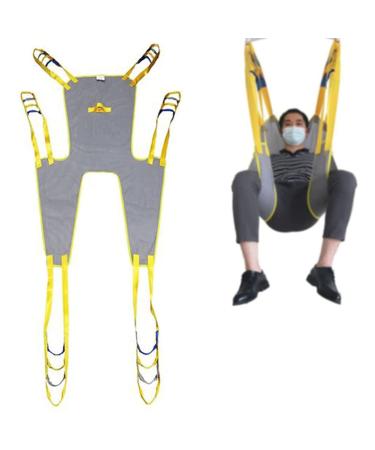 Transfer Nursing Sling Full Body Sling with Head Support - Toileting Mesh Lift Sling - Divided Leg Shower Sling - Universal Mesh Bath Lift Sling Large