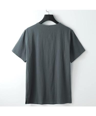 Linen Kung Fu Uniform Men Plus Size | Short Sleeve Taichi Clothing | Beige Cotton Tang Suit - Medium - Buy Online on GoSupps.com