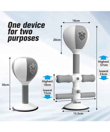 Punching Bag with Suction Cup | 2in1 Sit-up Aids & Stress Buster | White, Ideal for Office or Gym | Kids & Adults Training - Buy Online on GoSupps.com
