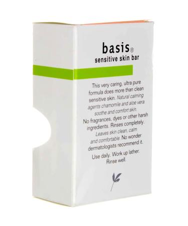 Basis Sensitive Skin Bar Soap 4 Oz - Gentle Cleansing for Delicate Skin - Buy Online on GoSupps.com