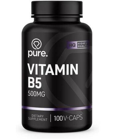 Body Supplies Pure Vitamine B5100 VCaps 500mg pantotheenzuur pantothenic acid capsules - Buy Online on GoSupps.com