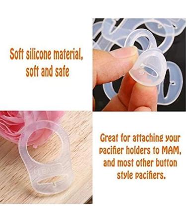 Nuoshen 12pcs Silicone Dummy Pacifier Holder Clip Adapter - White - Buy Online on GoSupps.com