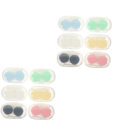 Healvian 12 sentences contact lens container lentil holder tweezers Small plastic container Local storage case container for eye lenses outside holder.