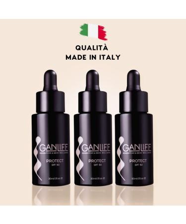MAJ ITALY SRL GANLIFE Protect SPF 50 Facial Sunscreen with Antioxidants AntiUV and Antistains High Protection With Bakuchiol Licorice Vitamin E and Maritime Pine 30 ml - Buy Online on GoSupps.com