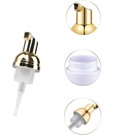 Foam Pumping Potting - 6 Pack White Plastic Travel Bottles with Gold Pump for Hand Soap & Cosmetics (50ml) - Buy Online on GoSupps.com