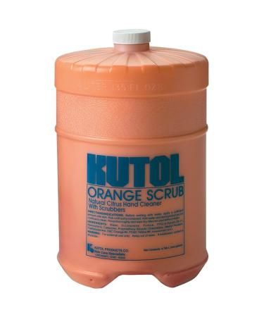 Orange Scrub Hand Cleaner - Heavy-Duty Citrus-Based Formula with Natural Scrubbers & Mineral Oil Solvent - Removes Grease Ink Paint Tar & More 128 oz Deluxe Refill Gallon (Pack of 4)