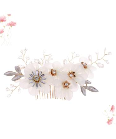 MAGICLULU Hair Side Combs Bridal Headpiece Metal Hair Barrettes Wedding Headwear Pearl Hair Comb Hair Combs Barrette Hair Accessories Tiara Wedding Hair Comb Gauze Dress Bride - Buy Online on GoSupps.com