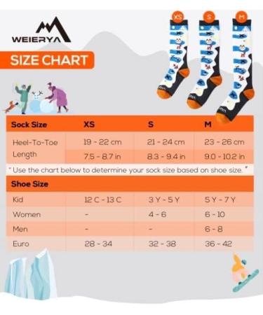 WEIERYA Kids Merino Wool Ski Socks - Thermal Snow Socks for Boys and Girls (3 Pairs, Blue/Black/Grey, Medium) - Buy Online on GoSupps.com