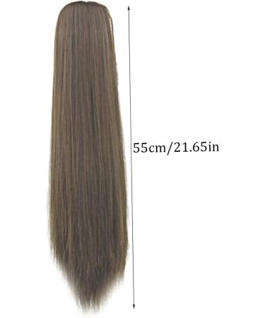 Extension Synthetic 22Inch Long Straight Fake Ponytail For Women Solid Color Tailorable Heat Resistant Hair Extensions For Makeup Hairstyling 1 Style 1 - Buy Online on GoSupps.com