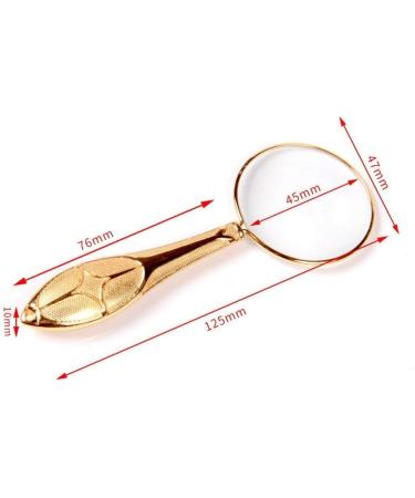 Prestige Small Glass Ergonomic 10x Old Reading Newspaper Portable Identification Tool Handheld Small Golden Glass 45mm Made in China - Buy Online on GoSupps.com