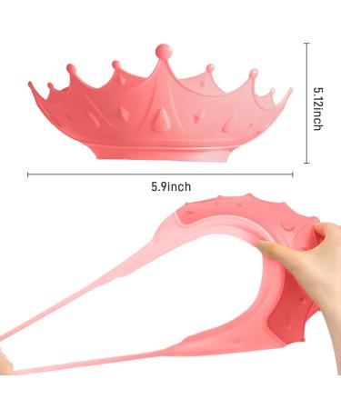 FUNUPUP Pink Crown Baby Shower Cap - Adjustable Toddler Hair Washing Shield - Buy Online on GoSupps.com