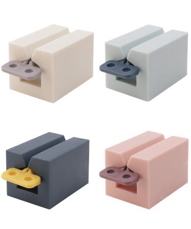 Toothpaste Squeezer 4 Pcs Multifunction Manual Rotate Toothpaste Holder Stand Bathroom Organizer,Saves Toothpaste and Creams