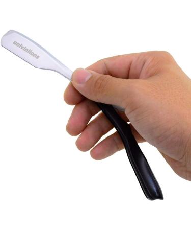 Spring Inside 74 Blades DE Razors Straight Razor Stick for Men Women Barber Shaving Blades Spring Beard Face Underarm Body (Black) - Buy Online on GoSupps.com
