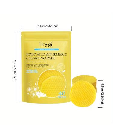 Turmeric Cleansing Pads with Kojic Acid - Balancing Skin Oil & Hydration Exfoliating Sugar Pads for Face & Body (80 Pads - Buy Online on GoSupps.com