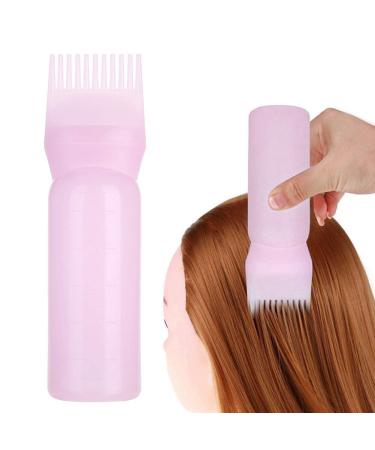 Hair Dye Brush 3 Colors Lightweight Hair Dye Bottle Brush Shampoo Hair Color Oil Comb Applicator Tool (Pink) Pink