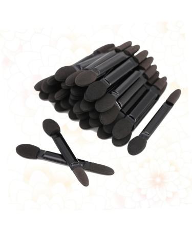 Baluue 200 Pcs Eye Shadow Applicator Double-end Eyeshadow Sponge Eyeshadow Makeup Brushes Black - Buy Online on GoSupps.com
