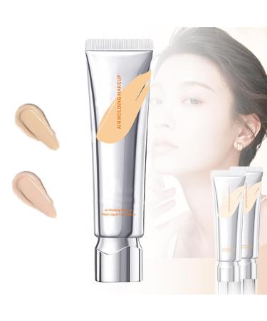 Long-Lasting Liquid Foundation, Moisturizing without Powder Texture, Long-Lasting Natural Makeup, Moisturized and Radiant Matte Skin, Brightens Complexion, Creates Exquisite Makeup (Natural)