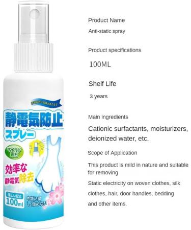 Buy Two 100ml Anti-Static Spray for Hair & Clothes - Smoothing & Wrinkle Removal (Blue) - International Shipping Available - Buy Online on GoSupps.com