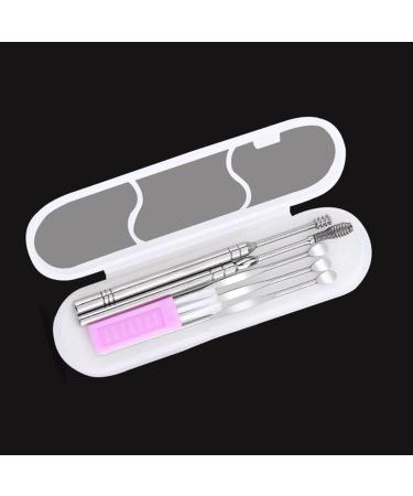 SSWERWEQ Ear wax removal tool Stainless Steel Ear Wax Removal Tools Kit Hygiene Care Spiral Spring Curette Earpick Cleaning Spoons With Brush - Buy Online on GoSupps.com