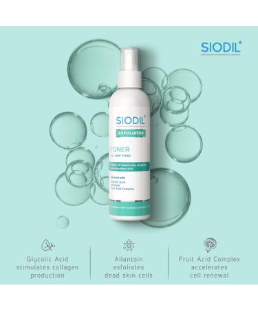 Exfoliator Toner with Glycolic Acid - Brighten & Purify All Skin Types | 180 ml - Buy Online on GoSupps.com