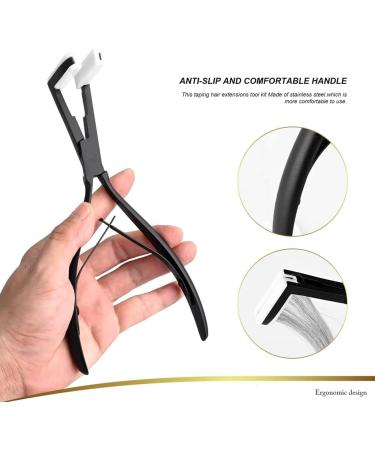 TRITAM Tape in Hair Extensions Pliers Multifunctional Film Pliers Hair Extension Pliers Stainless Steel Flat Surface Extensions Tape Sealing Clamp Pliers Tool - Buy Online on GoSupps.com