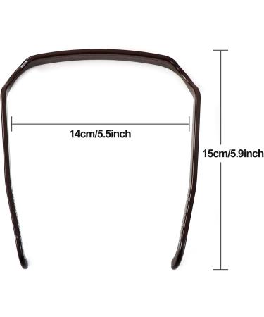 Qufiiry Curly Hair Headbands 2 Pcs Sunglasses Headband Brown Square Headband Unisex Hairstyle Fixing Tool for Curly Thick Hair 1 count (Pack of 2) - Buy Online on GoSupps.com