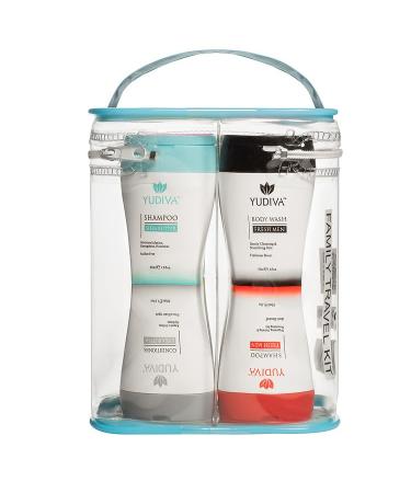 YUDIVA Family Travel Kit - includes 8 different products for men women kids & baby's: shampoos conditioners body washes body lotions/TSA approved - Buy Online on GoSupps.com
