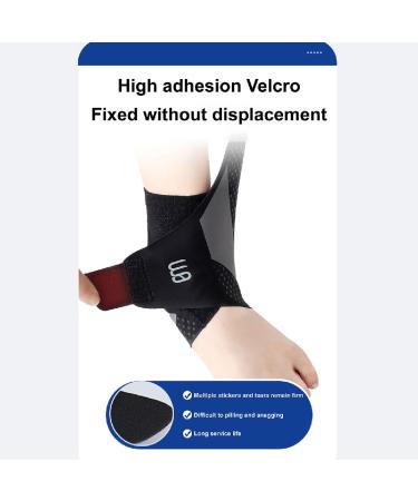 Adjustable Elastic Ankle Brace for Men & Women - Breathable Compression Sleeve for Foot Support - Easy to Wear - Black - Buy Online on GoSupps.com