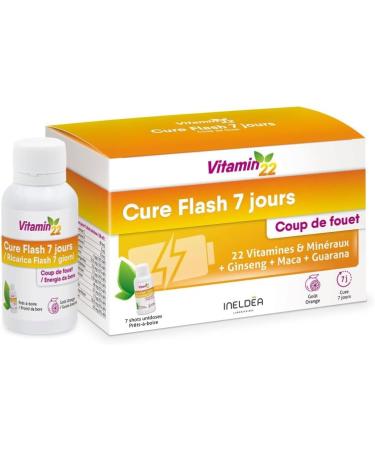 VITAMIN'22 Women's Vitamin'22 Pack - Vitamin'22 Flash Cure 7 Days + Vitamin'22 Specific Women - Anti-Fatigue - Vitamins & Minerals - Case of 7 Doses of 30 ml + Pill Box of 60 Vegetable Capsules - Buy Online on GoSupps.com