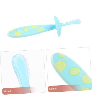 Gatuida 3pcs Baby Toothbrush Set - Soft Fur Food Grade Silicone Cleaning Brushes for Infants & Toddlers - Buy Online on GoSupps.com