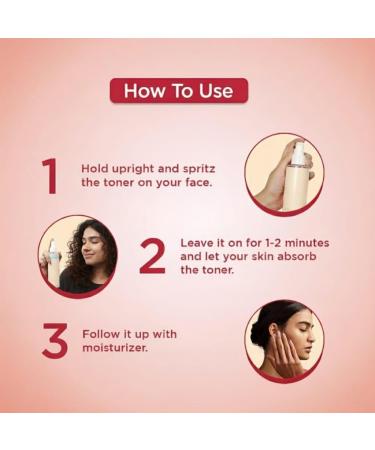 Vishopy Organic Glowner Face Toner Face Mist Alcohol Free Rose Water 100ml Pore Minimizing Tightening Natural Toner Spray for Glowing Skin - All Skin Types - Buy Online on GoSupps.com