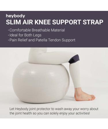 Heybody Slim Air Knee Brace | Knee Pain Relief & Patella Protection Support | Ideal for Hiking, Soccer, Basketball, Running, Yoga & More | Medium Gray - Buy Online on GoSupps.com