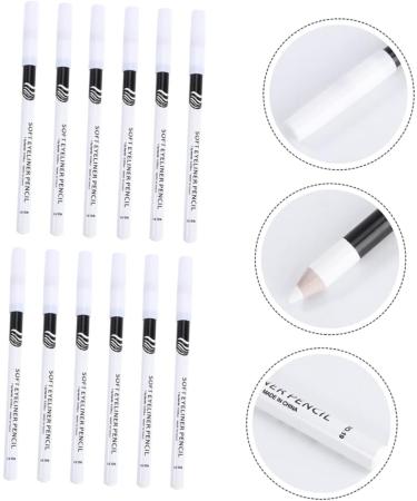 DRESSOOS 24pcs Eyeliner Pencil Eye Makeup Tool Liquid Eyeliner Highlighter Eye Liner Woman Wooden Pole White - Buy Online on GoSupps.com