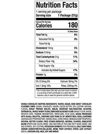 Nutrisystem Double Chocolate Muffin 16 ct - Weight Loss Muffins | Delicious and Nutritious for Your Diet Plan - Buy Online on GoSupps.com