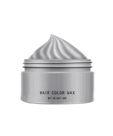 Dubbulon Colored Hair Wax 30ml Temporary Color Wax Washable Color Mud Styling Cream for Teens Festivals Parties Cosplay Gray F