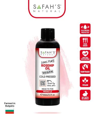 100% Pure Cold Pressed Rose Hip Oil - Buy Online on GoSupps.com