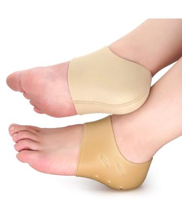 Dr. Foot's Heel Protectors Heel Sleeves for Relieve Heel Pain from Plantar Fasciitis Heel Spur Cracked Heels(Large - Women's 8-13.5 | Men's 7-13) Large (Pack of 2)