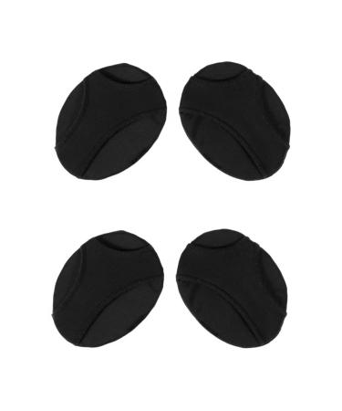 FRCOLOR 2 Pairs 2 Silicone Forefoot Pad Bunion Toe Feet Forefoot Half Yard Pads Heels Shoe Inserts Foot Pads Heel Grips for Loose Shoe Heel Pad Gel Heel Pad Blackx2pcs Lx2pcs