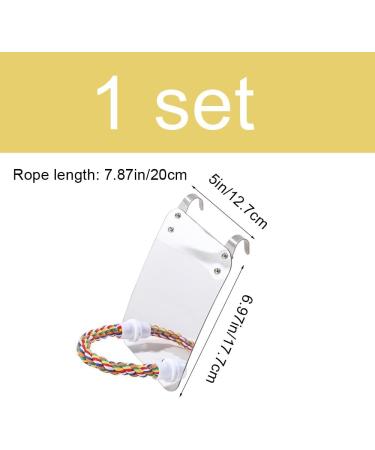 Bird Mirror Universal Birdcage Hanging Toy Bird Toy Swing with Bird Stand Rope Perch for Parrot Parakeet Cockatiels Cockatoo Budgie Finch (6.97 Inch) - Buy Online on GoSupps.com