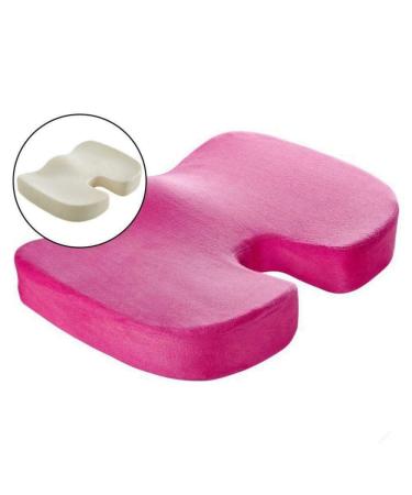 U-Shaped Pro Seat Cushion - Memory Foam & Gel Orthopedic Pillowfor Sciatica Tailbone Coccyx Back Pain and Relief memoryfoam Pink Pink memoryfoam