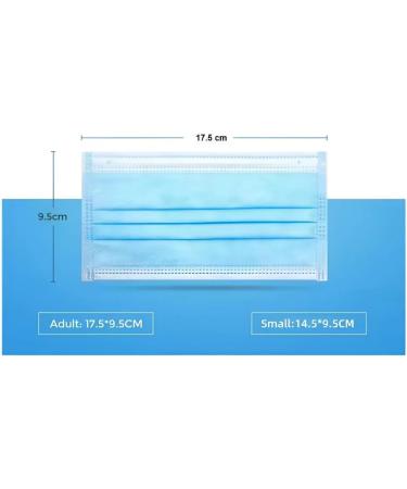 Buy 50 Pcs Disposable Blue Face Masks - 3-Ply Protective Comfortable & Breathable for Adults - Ideal for Dust & Daily Use - Buy Online on GoSupps.com