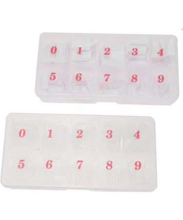 Ipetboom 2 Box Artificial Nails Short Fake Finger Nails Tip Press on Fake Nails Nail Accessories Nail Salon Accessories Nail Tech Accessories Acrylic Nails Full Cover French White - Buy Online on GoSupps.com