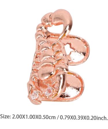 Anneome 1pc Scorpion Single Braces Men Decor Hip Hop Clothes for Men Vampire Decor Single Grill Cap Golden 2X1cm - Buy Online on GoSupps.com