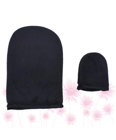 Ipetboom 2pcs Self Tanning Gloves Sunless Tanning Mitts for Easy Application Makeup Oil Use Compact Portable Design for Women Girls Protective Flocking Material