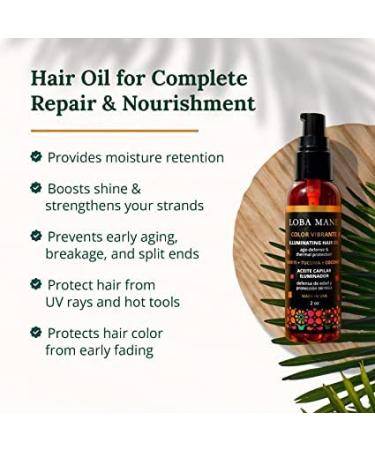 Loba Mane Curly Hair Oil - Infused with Buriti, Tucuma, and Argan Oil - Vegan & Organic Hair Serum for Deep Hydration (2oz) - Buy Online on GoSupps.com