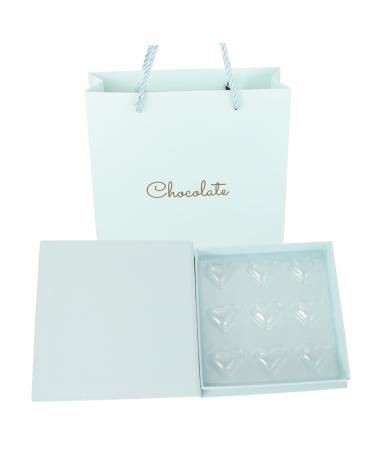 ifundom 1pc Chocolate Box Chocolate Candy Heart-Shaped Box Blue 1 count (Pack of 1)