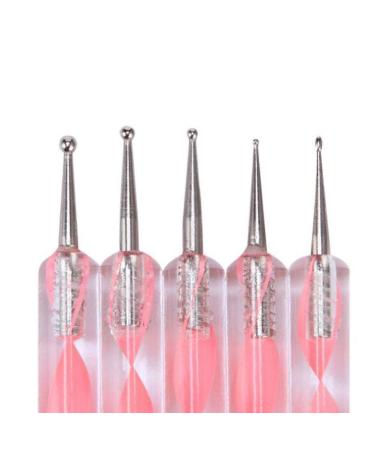 Nail Art Silicone Pens - Dual-Sided Brush Set (5 Pieces) for Creative Nail Design | International Shipping - Buy Online on GoSupps.com