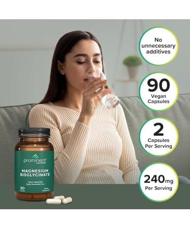 Prominent Nutrition Magnesium Bisglycinate Capsules Brain Health Support Magnesium Supplement 240 mg 45 Day Supply - 1 Pack 90 Count (Pack of 1) - Buy Online on GoSupps.com